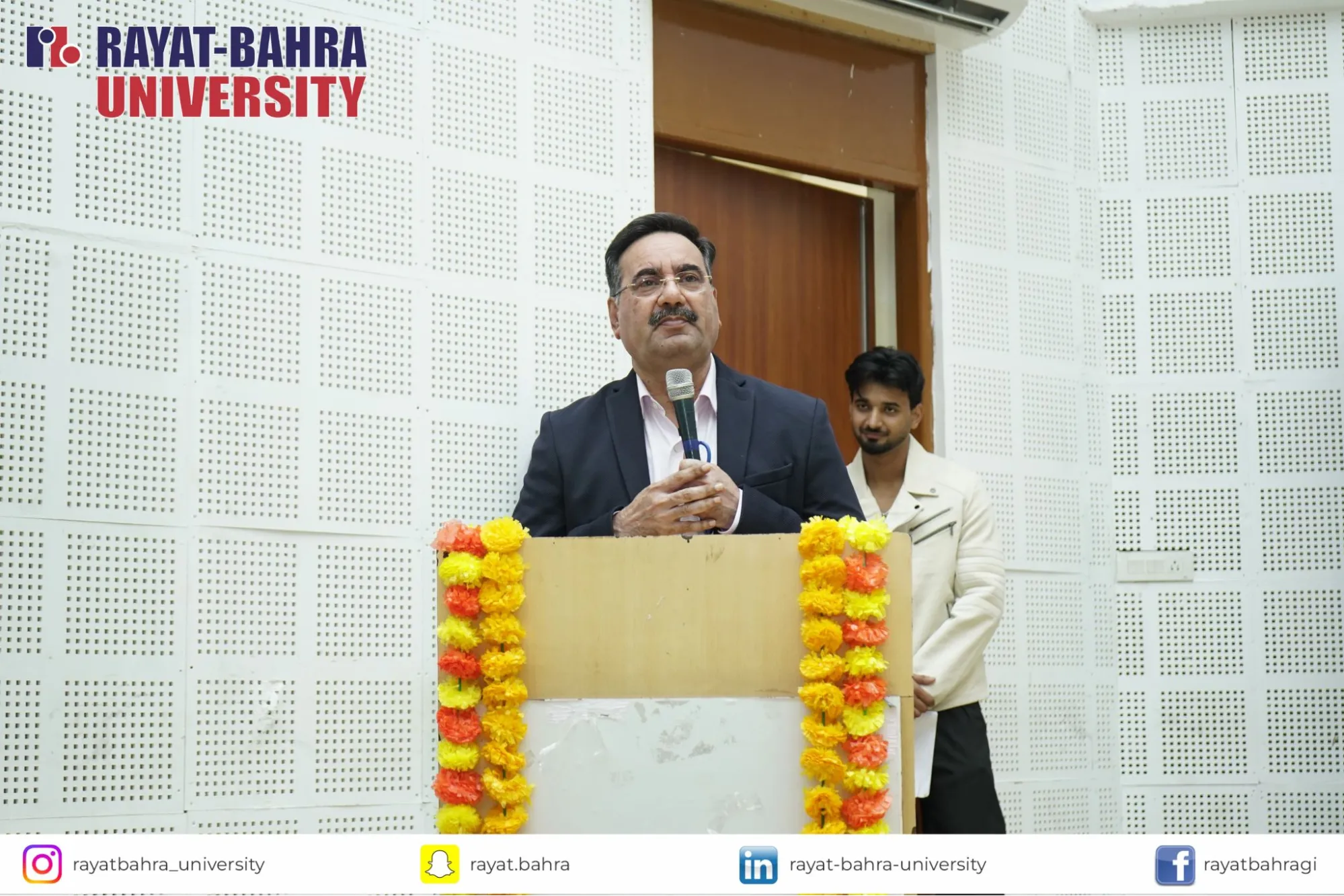 The Department of Management, USMS, Rayat Bahra University successfully organized “Rendezvous 2025,” a vibrant fresher-cum-farewell celebration featuring engaging performances, award recognitions, esteemed dignitaries’ blessings, enthusiastic student participation, and memorable concluding festivities.(12/11/2025)