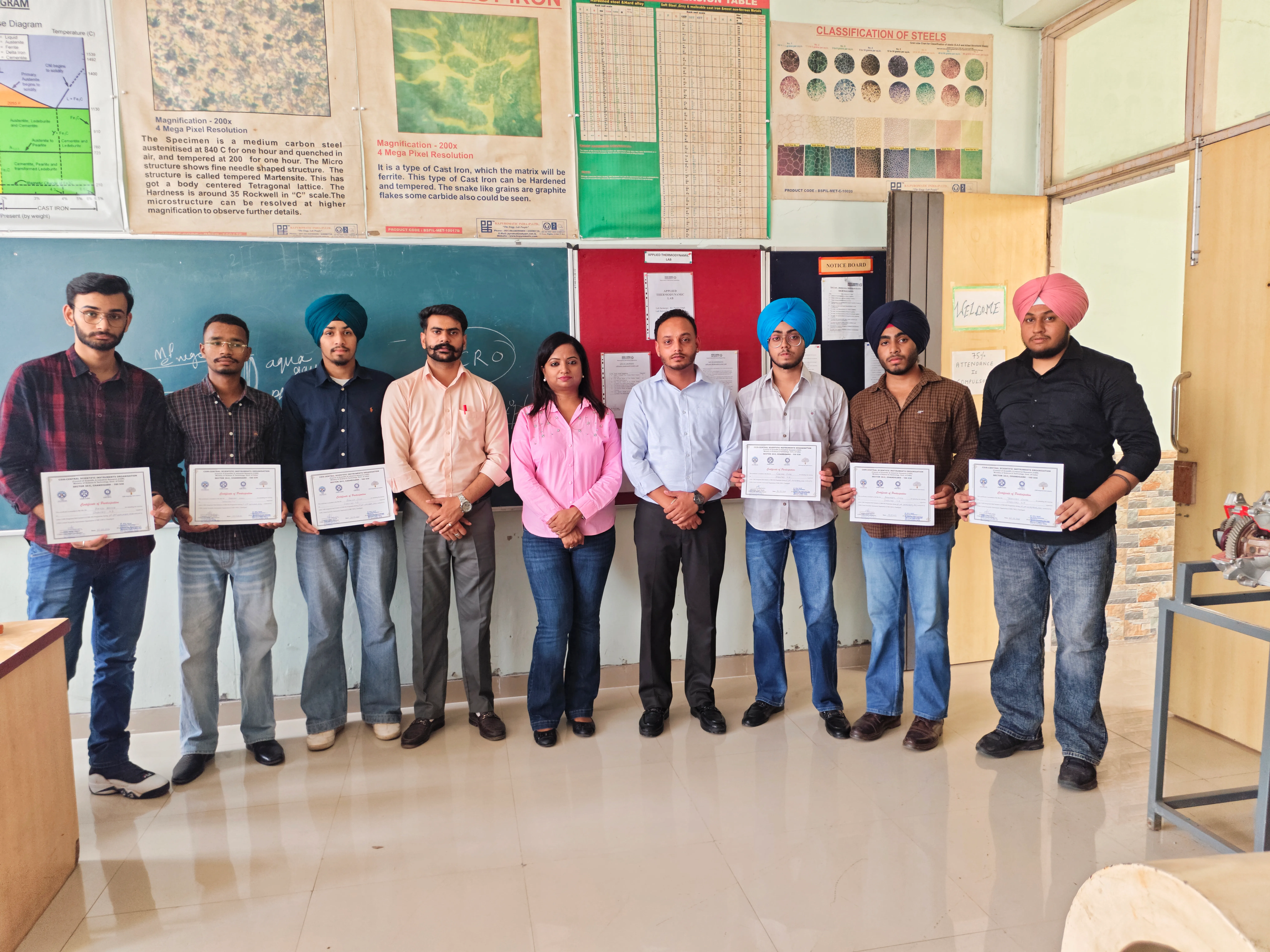 Students of the School of Polytechnic, Rayat Bahra University successfully completed a three-day educational visit to the CSIR–Central Scientific Instruments Organisation (CSIO), Chandigarh. The visit provided students with valuable exposure to advanced scientific instrumentation, research and development, sensors, measurement technologies, and their practical applications. The programme concluded with a certificate ceremony, recognising the students’ participation and learning during the visit. The experience helped bridge classroom learning with real-world technological applications and encouraged students to develop greater interest in innovation, research, and emerging technologies.