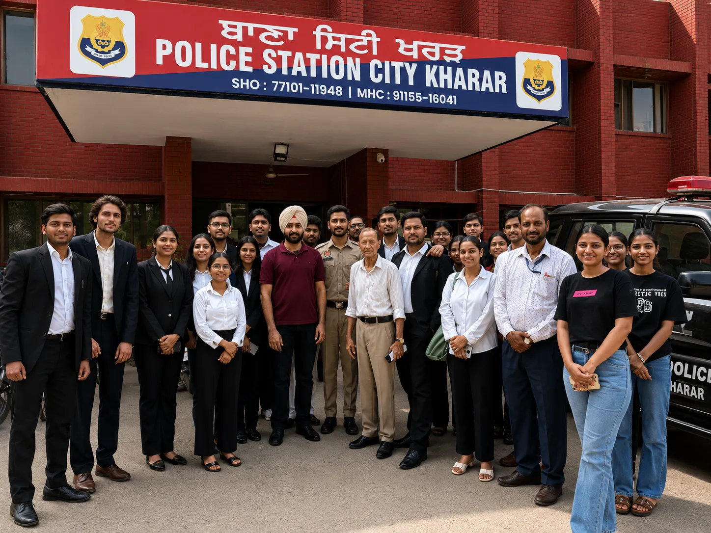 POLICE STATION VISIT-The police station visit provided students with practical knowledge about police administration, investigation procedures, and maintenance of law and order. It enhanced their understanding of the criminal justice system and the role of police in society.